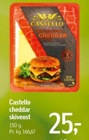 Føtex Castello skiveost cheddar tilbud