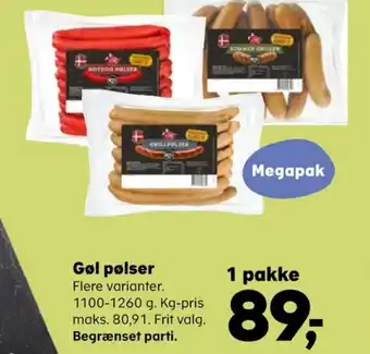 Kvickly Gøl hotdogpølser tilbud