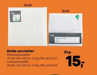 Kvickly Coop servietter tilbud