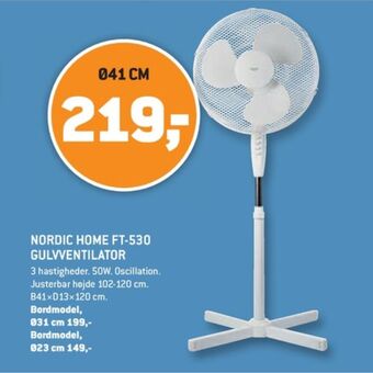 XL-BYG Nordic home gulvventilator tilbud