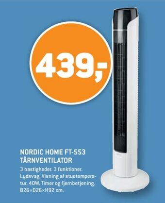 XL-BYG Nordic home gulvventilator tilbud