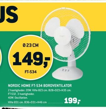 XL-BYG Nordic home bordventilator tilbud