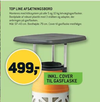 XL-BYG Top line gasflaskebord tilbud
