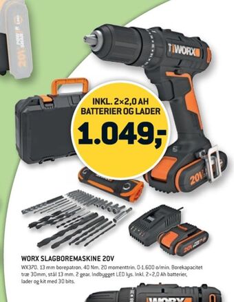 Worx professional slagboremaskine