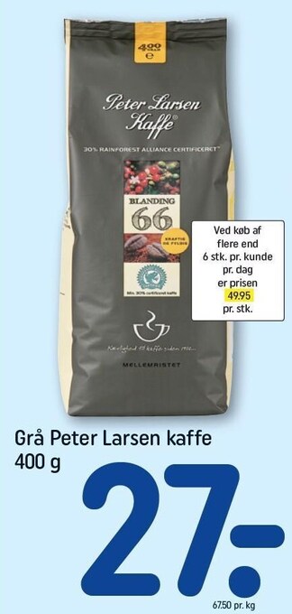 REMA 1000 Grå peter larsen kaffe tilbud