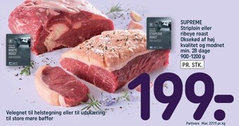 REMA 1000 Supreme striploin eller ribeye roast tilbud