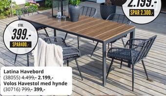 My Home Volos havestol med hynde tilbud
