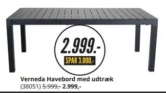 My Home Verneda havebord med udtræk tilbud