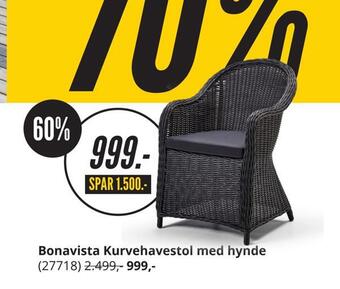 My Home Bonavista kurvehavestol med hynde tilbud
