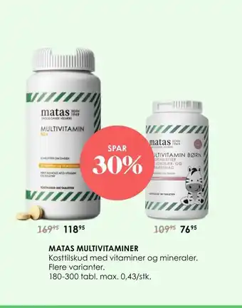 Matas Matas multivitaminer tilbud