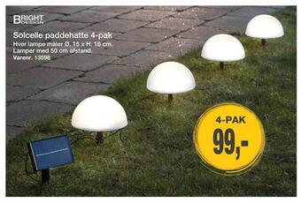 Harald Nyborg Solcelle paddehatte 4-pak tilbud