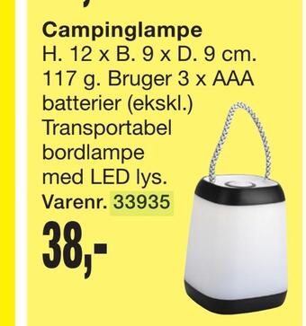 Harald Nyborg Campinglampe tilbud