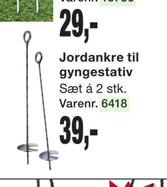 Harald Nyborg Jordankre til gyngestativ tilbud