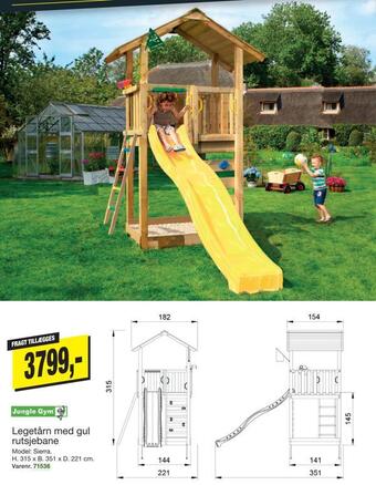 Harald Nyborg Legetårn med gul rutsjebane tilbud