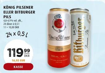 Scandinavian Park König pilsener eller bitburger pils tilbud