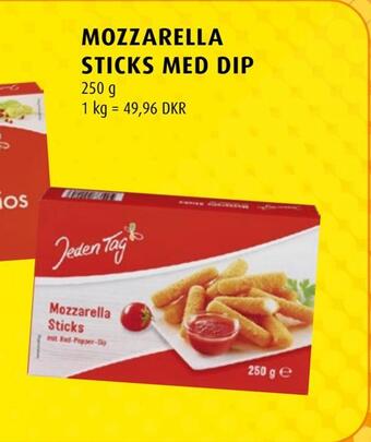 Mozzarella sticks med dip