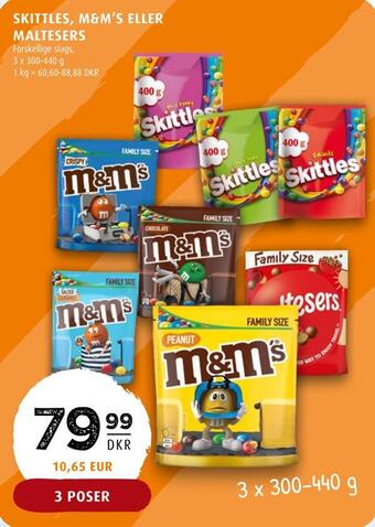 Scandinavian Park Skittles, m&m's eller maltesers tilbud
