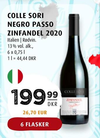 Scandinavian Park Colle sori negro passo zinfandel 2020 tilbud
