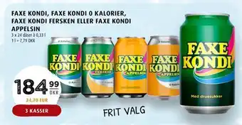 Scandinavian Park Faxe kondi, faxe kondi 0 kalorier, faxe kondi fersken eller faxe kondi appelsin tilbud