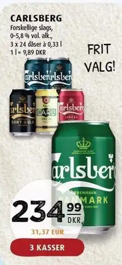 Scandinavian Park Carlsberg - 3 kasser tilbud