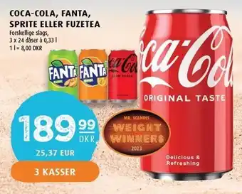 Scandinavian Park Coca-cola, fanta, sprite eller fuzetea - 3 kasser tilbud