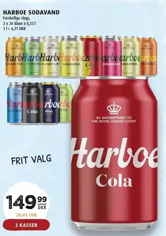 Harboe sodavand - 3 x 24 dåser à 0,33 l