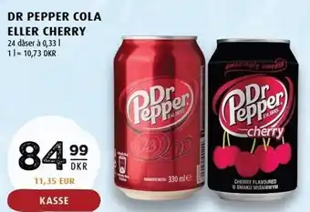 Scandinavian Park Dr pepper cola eller cherry - 24 dåser à 0,33 l tilbud