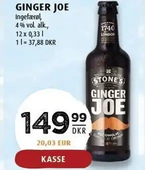 Scandinavian Park Ginger joe, ingefærøl - 12 x 0,33 l tilbud