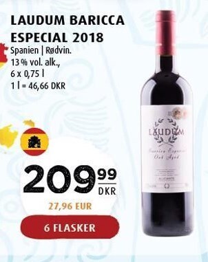 Scandinavian Park Laudum baricca especial 2018 - 6 flasker tilbud