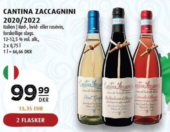 Scandinavian Park Cantina zaccagnini 2020/2022 - 2 flasker tilbud