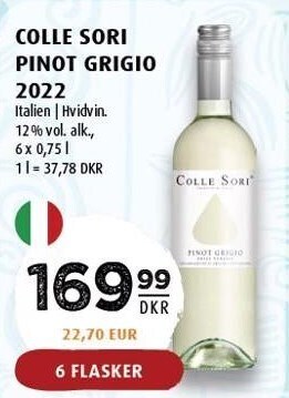 Scandinavian Park Colle sori pinot grigio 2022 - 6 flasker tilbud