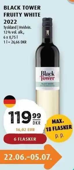 Scandinavian Park Black tower fruity white 2022 - 6 x 0,75 l tilbud
