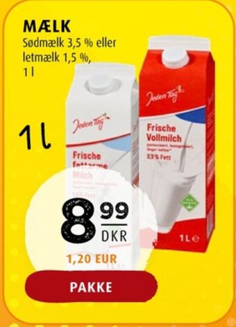 Jeden tag sødmælk