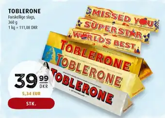 Scandinavian Park Toblerone chokolade missed you tilbud