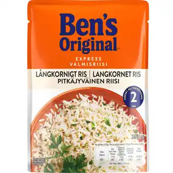Motatos Ben's original 2 x ben original langkornet ris | ben's original langkornet express ris, færdig på 2 minutter. tilbud