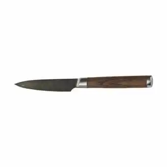 Timm vladimir kitchen urtekniv - l 9 cm - karboniseret ask/damaskusstål - brun