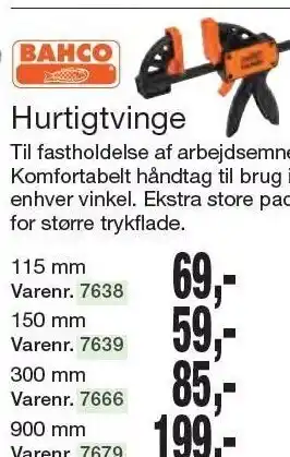Harald Nyborg Bahco hurtigvinge tilbud