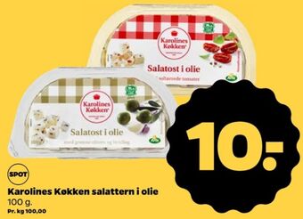 Netto Karolines salatost med soltørrede tomater tilbud