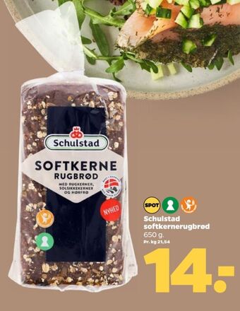 Netto Schulstad softkernerugbrødsskiver tilbud