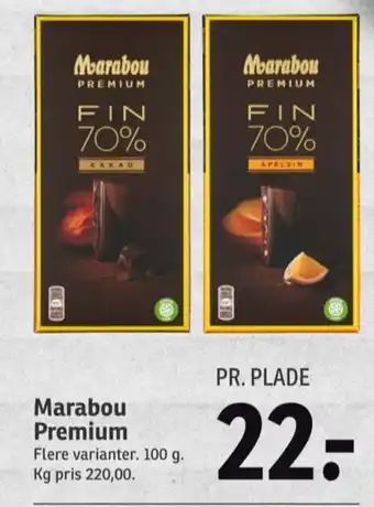 SPAR Premium chokoladeplade fin 70% appelsin tilbud