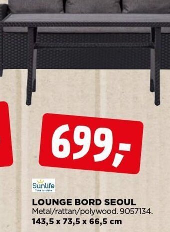 jem & fix LOUNGE BORD SEOUL tilbud
