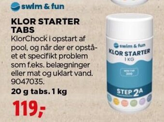 jem & fix swim & fun KLOR STARTER TABS tilbud