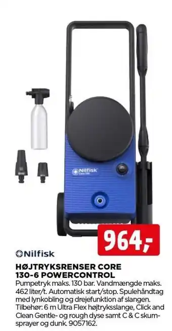 jem & fix Nilfisk HØJTRYKSRENSER CORE 130-6 POWERCONTROL tilbud