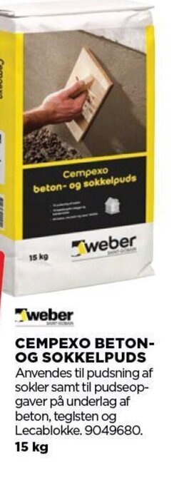 jem & fix weber Cempexo beton- og sokkelpuds tilbud