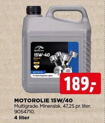 jem & fix MOTOROLIE 15W/40 tilbud