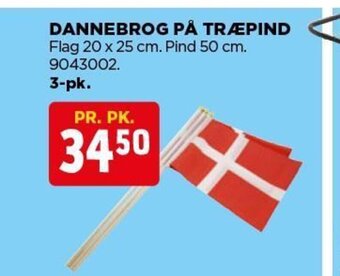 jem & fix DANNEBROG PÅ TRÆPIND tilbud