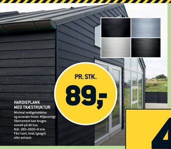 XL-BYG HARDIEPLANK MED TRÆSTRUKTUR tilbud