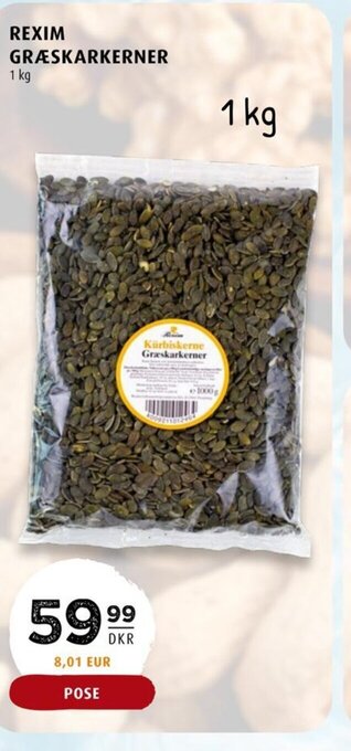 Scandinavian Park REXIM GRÆSKARKERNER tilbud