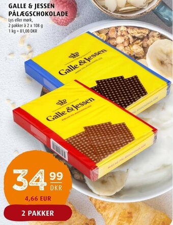 Scandinavian Park GALLE & JESSEN PÅLÆGSCHOKOLADE tilbud