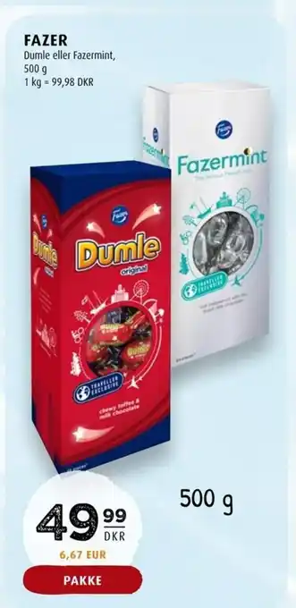 Scandinavian Park FAZER Dumle eller Fazermint, 500 g tilbud